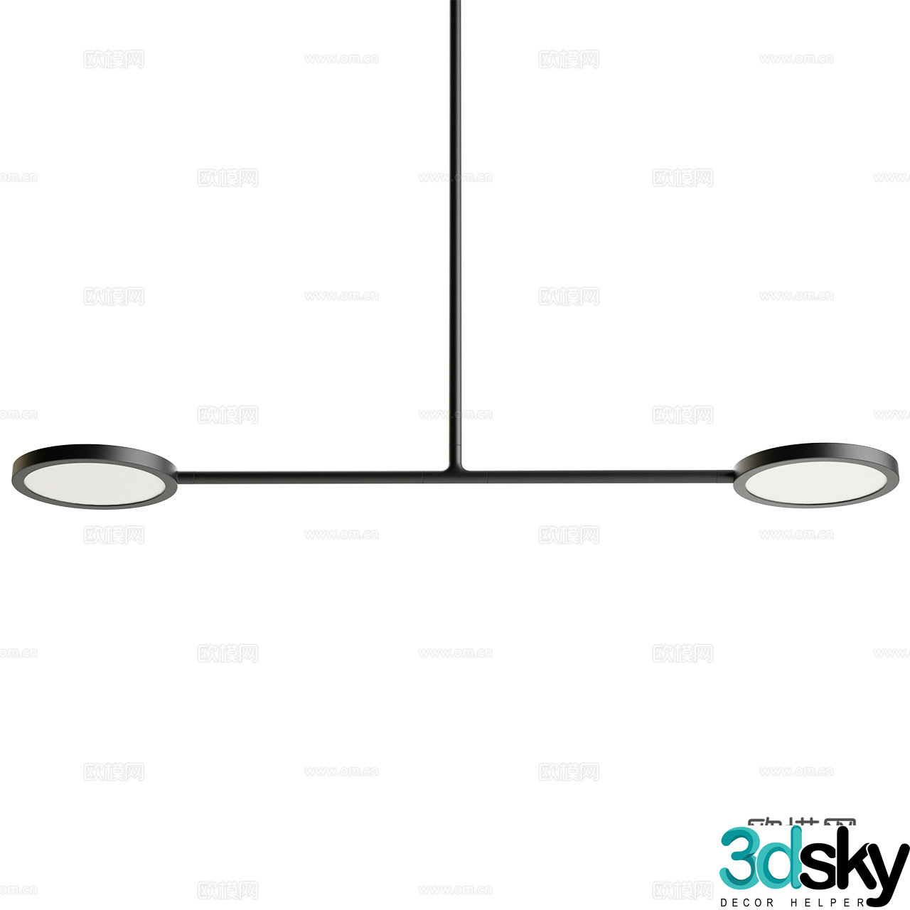 Discus modern chandelier minimalist chandelier decorative chandelier metal chandelier multi-head chandelier 3d model