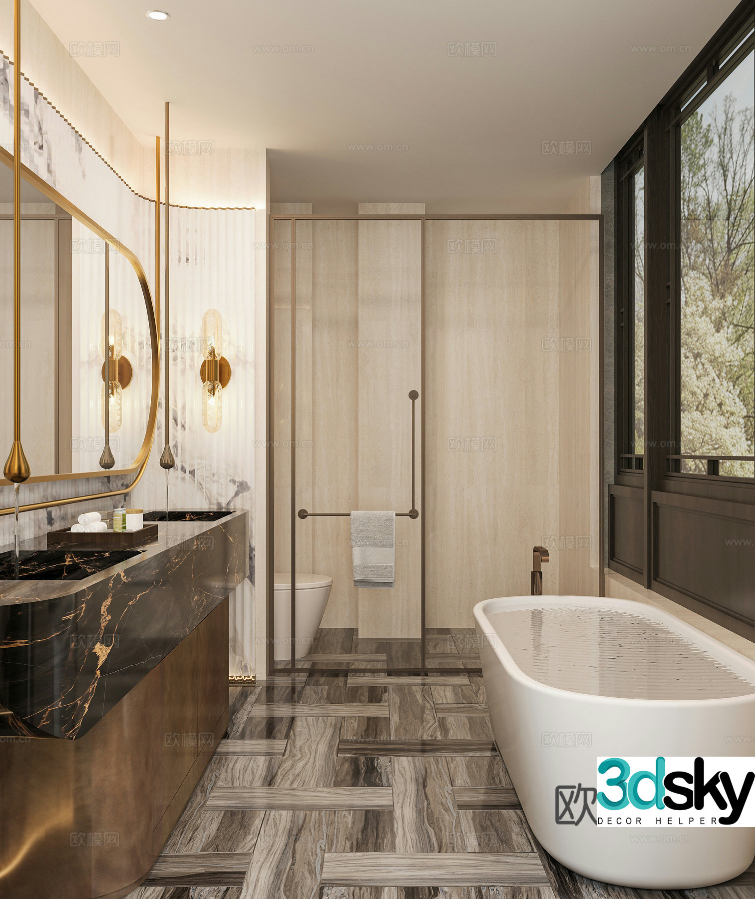 Modern bathroom 3d model
