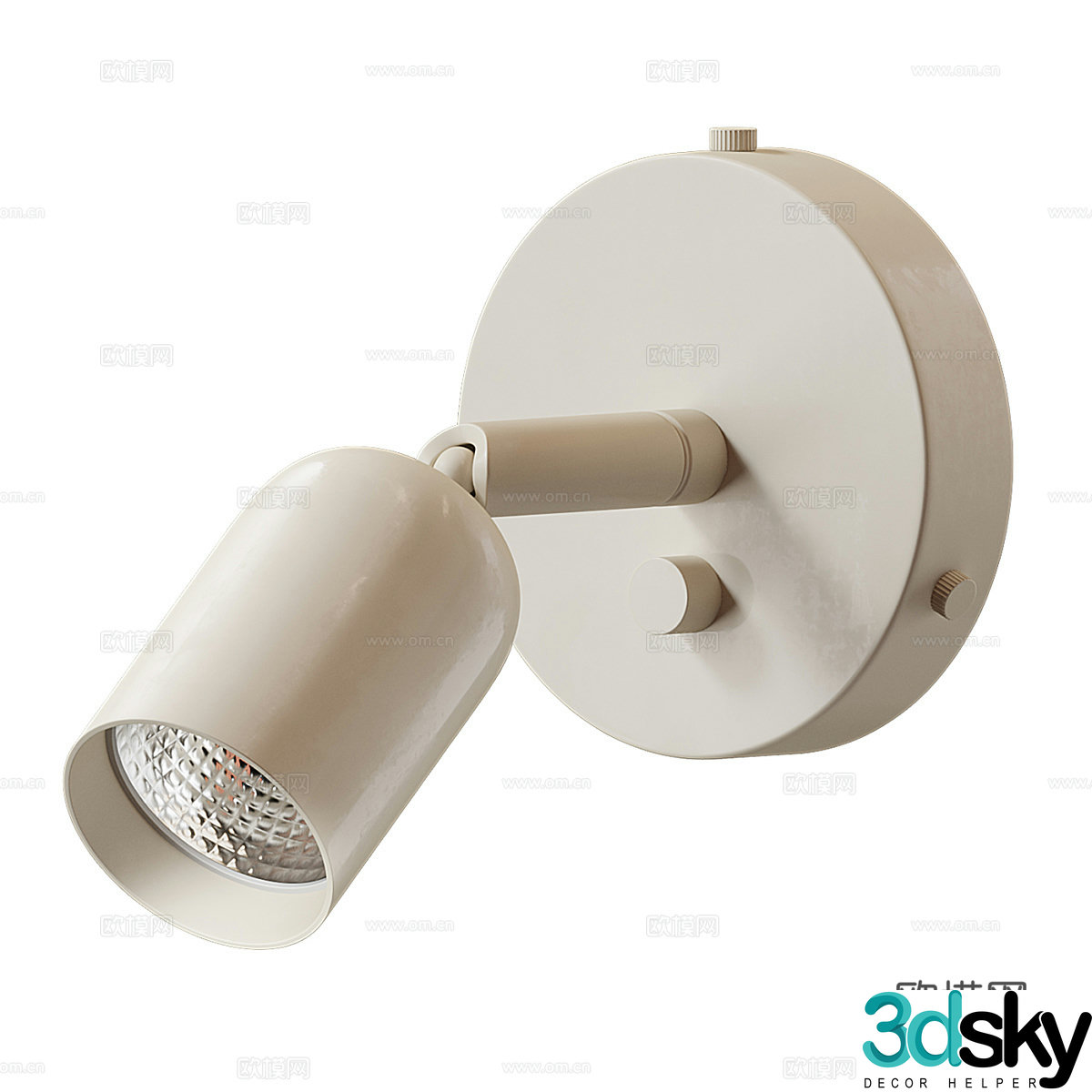 Modern cream style metal wall lamp reading lamp 3d model