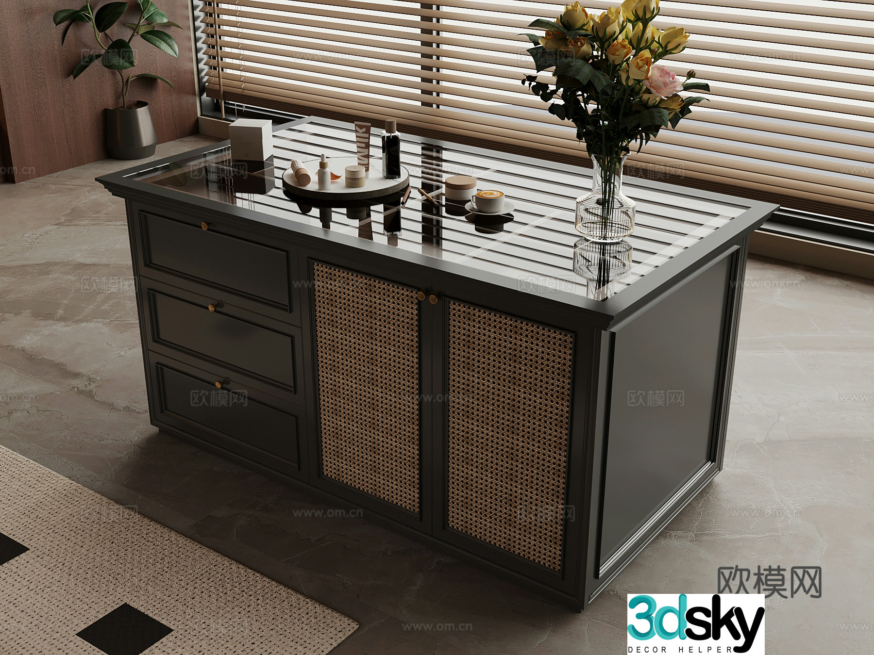 Jewelry Cabinet French Jewelry Cabinet 3D Model