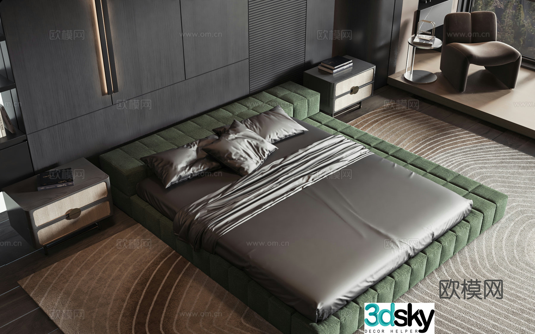 Modern style product bed 3d model