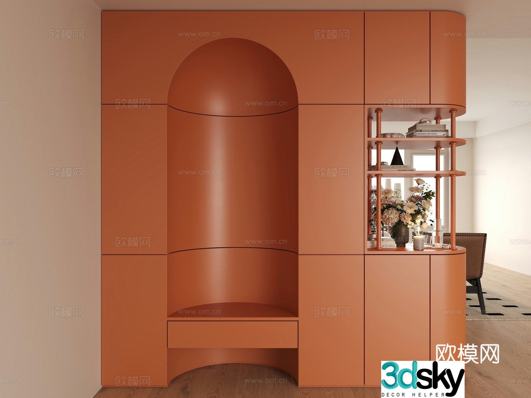 Modern entrance cabinet 3D model