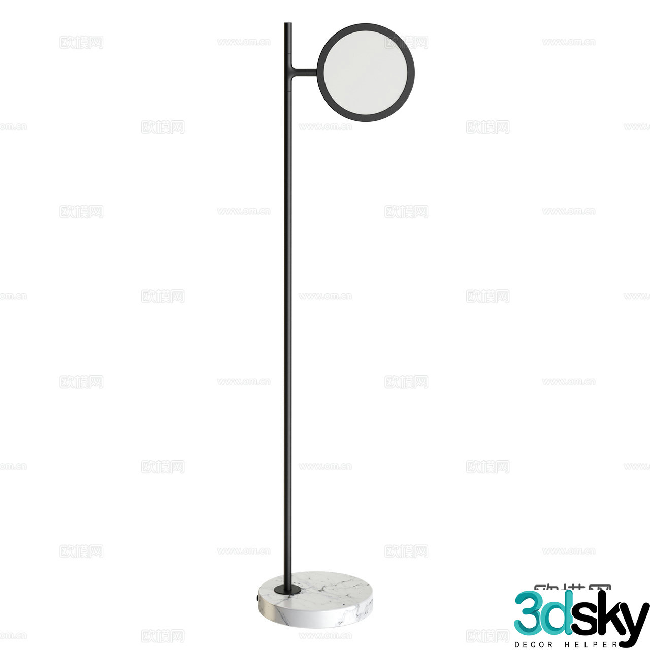 Discus modern floor lamp minimalist floor lamp marble chandelier metal floor lamp 3d model