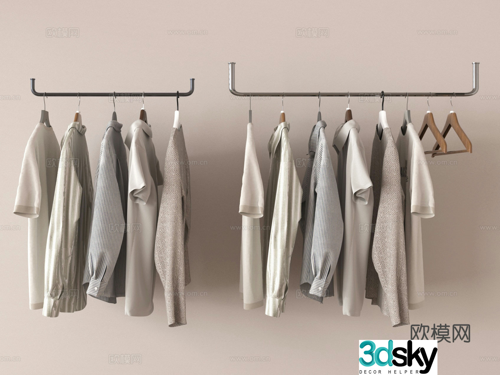 Hook Clothes hanging 3d model