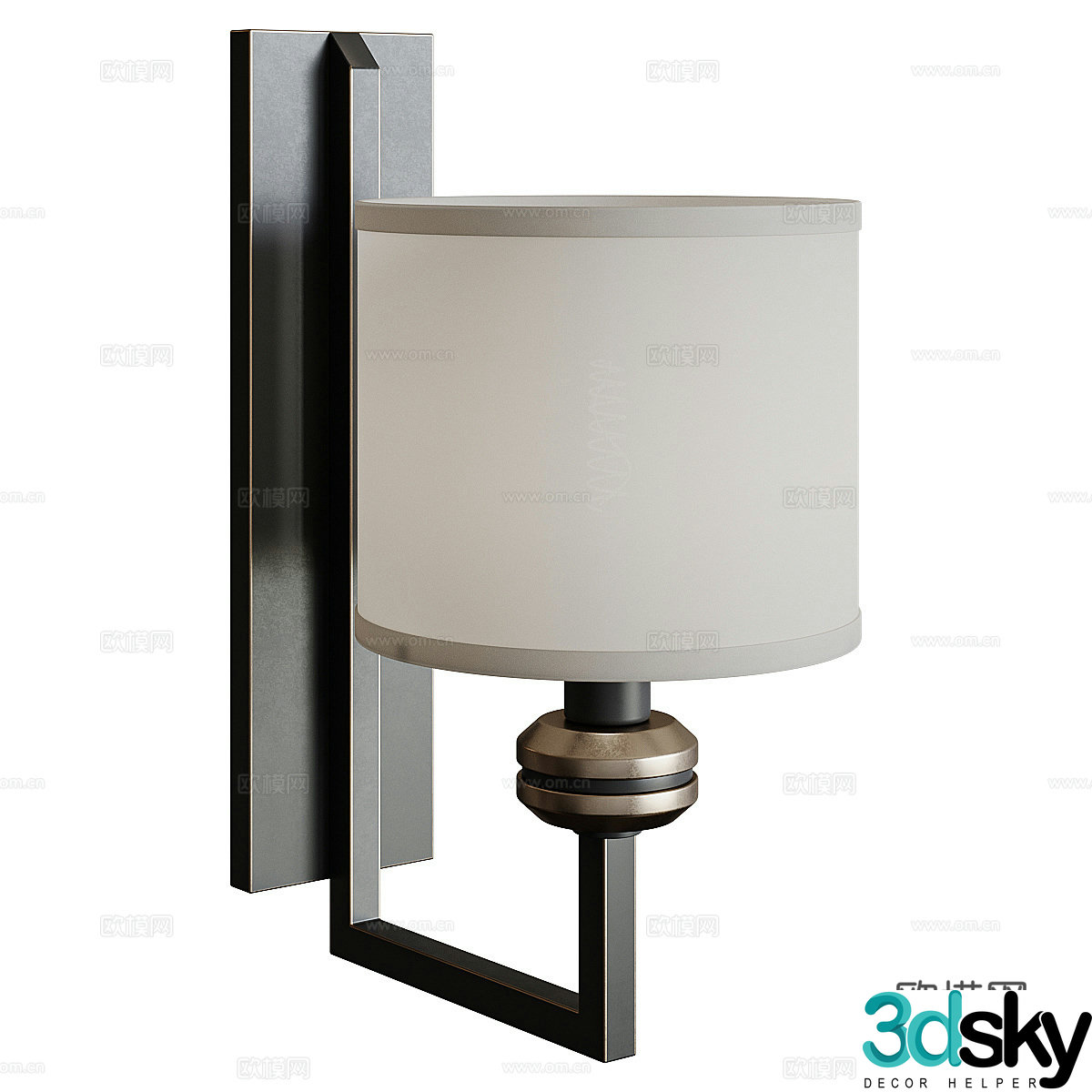 New Chinese style light luxury decorative wall light 3D model