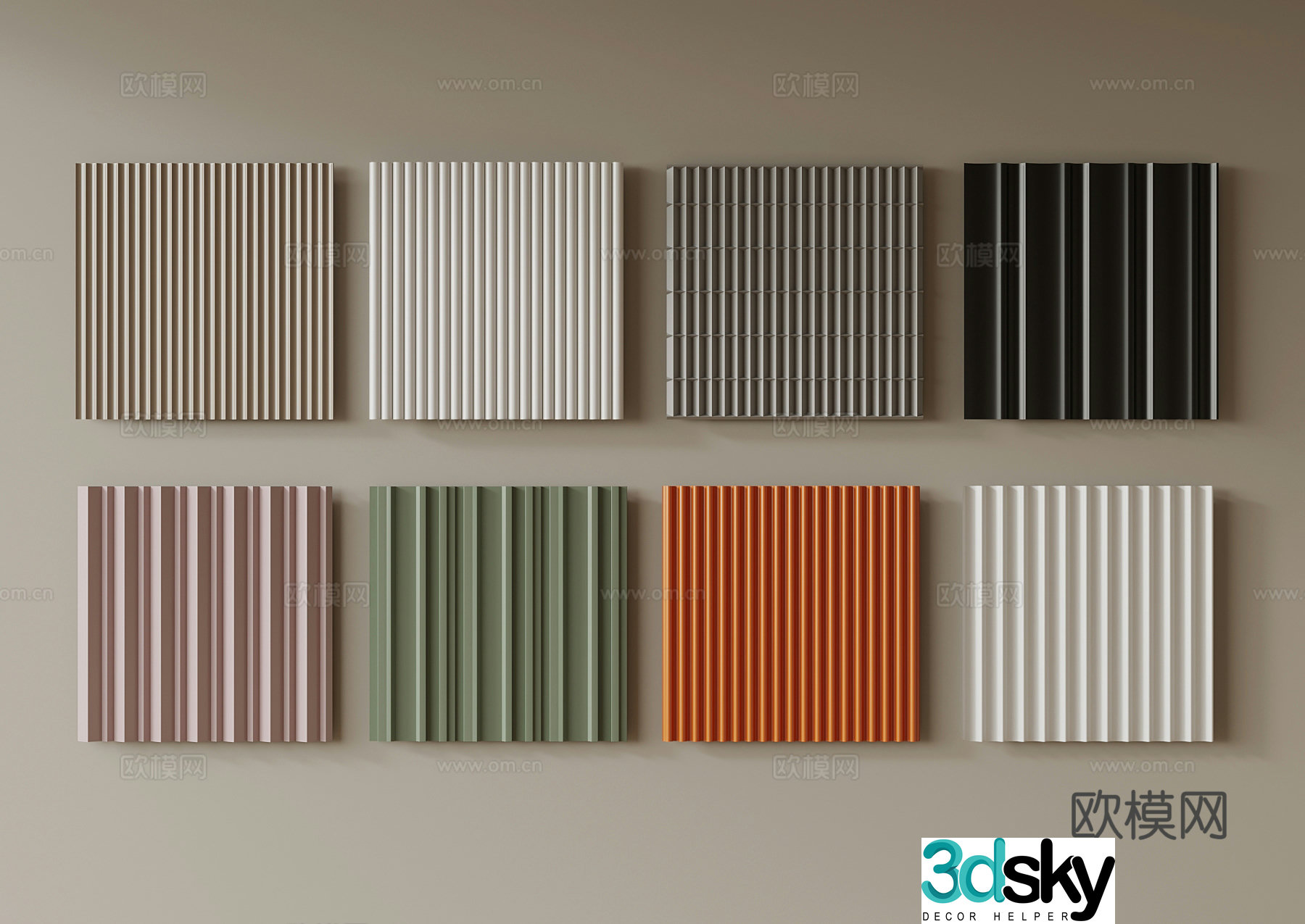 Paint Modern Wall Panel Color Card Paint 3D Model