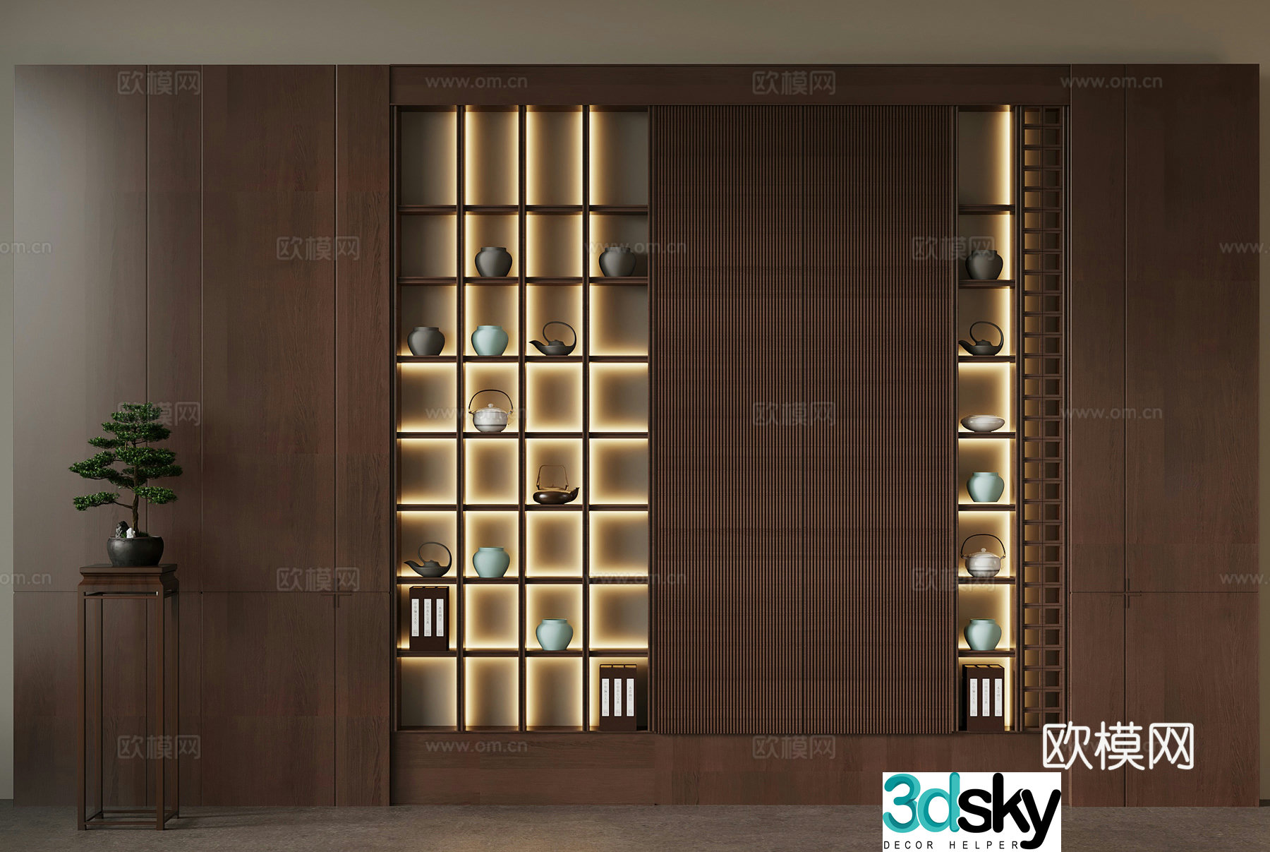 Tea cabinet new Chinese tea cabinet 3D model