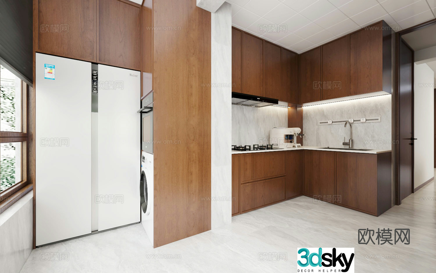 New Chinese kitchen 3D model