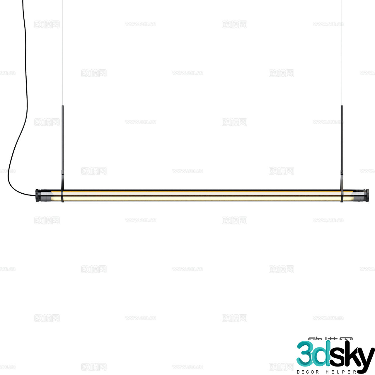 Marset Minimalist Chandelier Glass Chandelier Metal Chandelier Long Strip Chandelier 3D Model