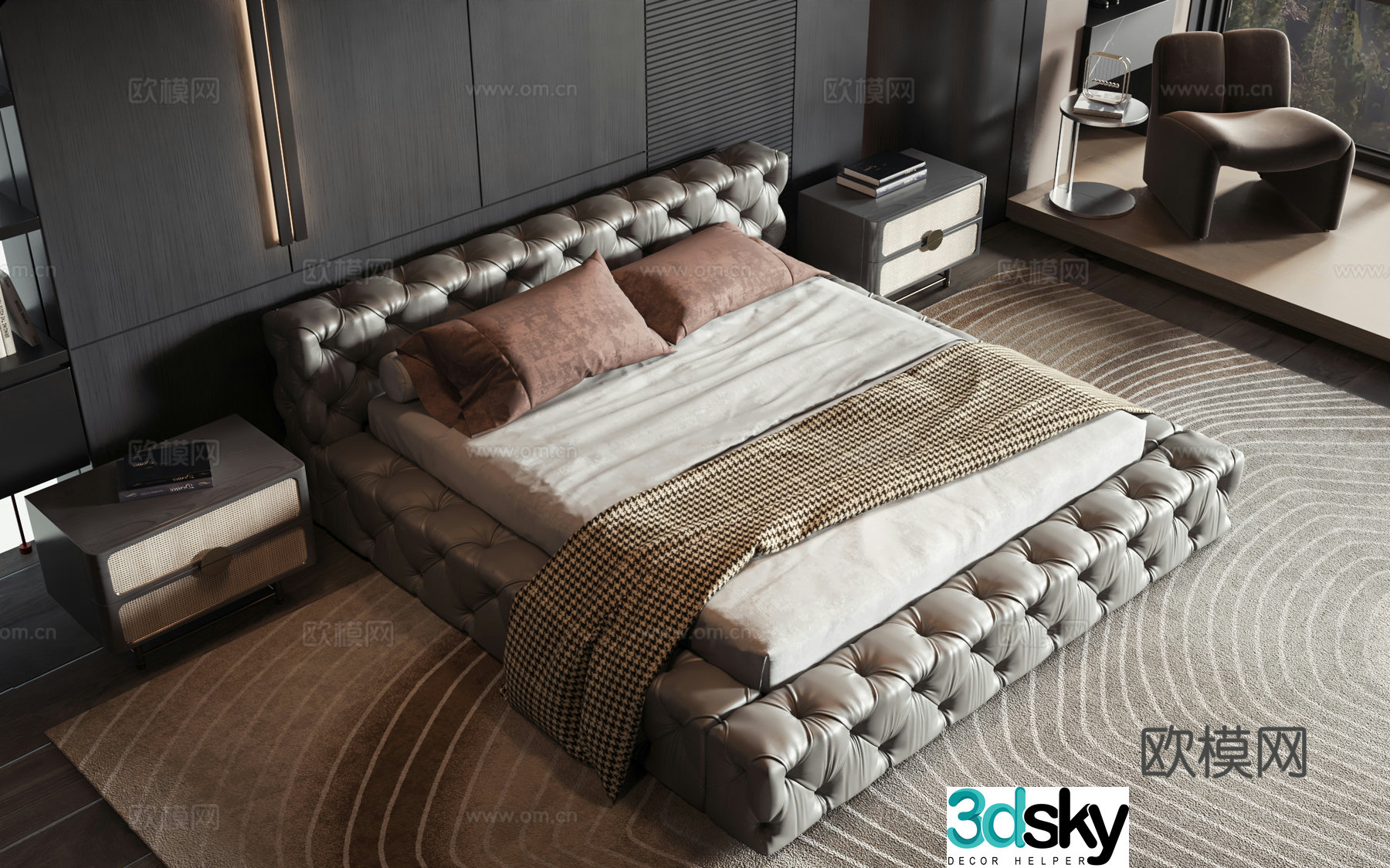 Modern style product bed 3d model