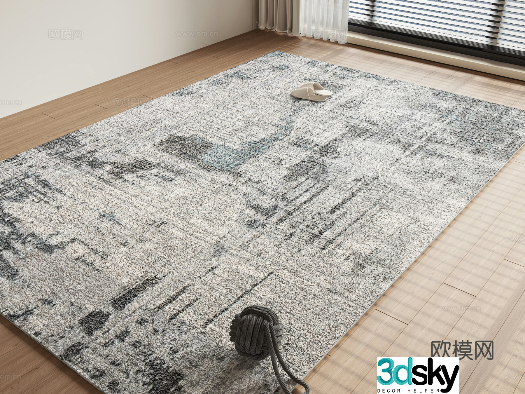 Modern style carpet 3d model