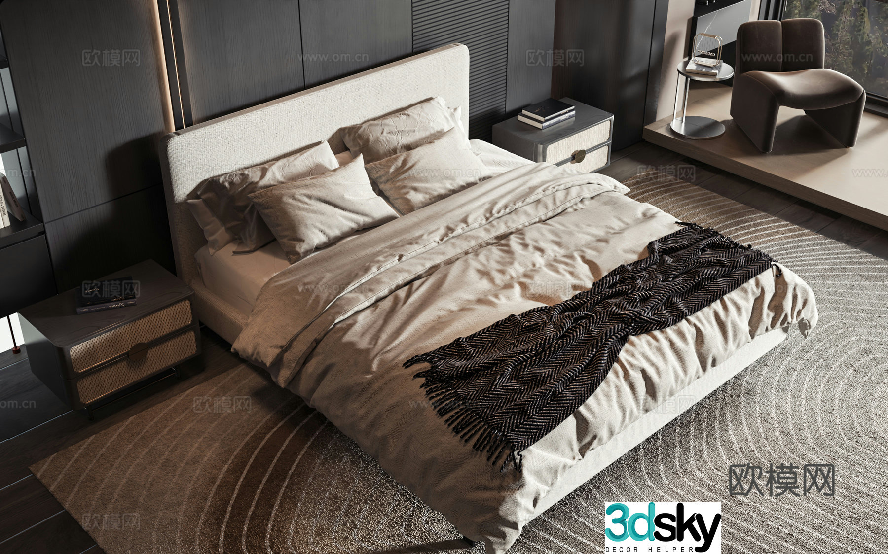 Modern style product bed 3d model