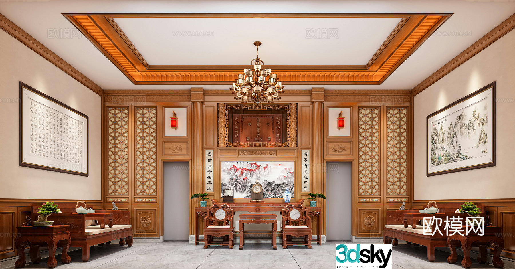 Chinese style 3D model