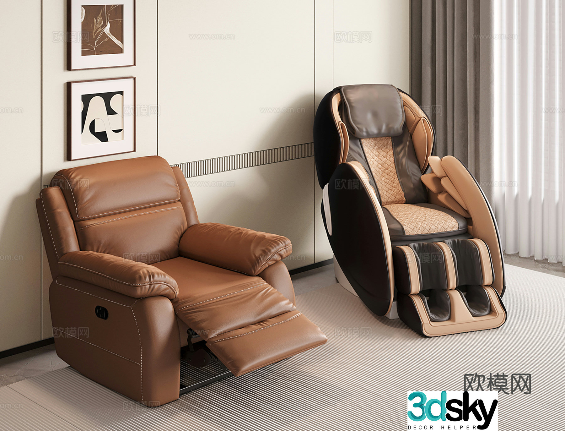 Modern massage chair Fully automatic massage chair 3d model