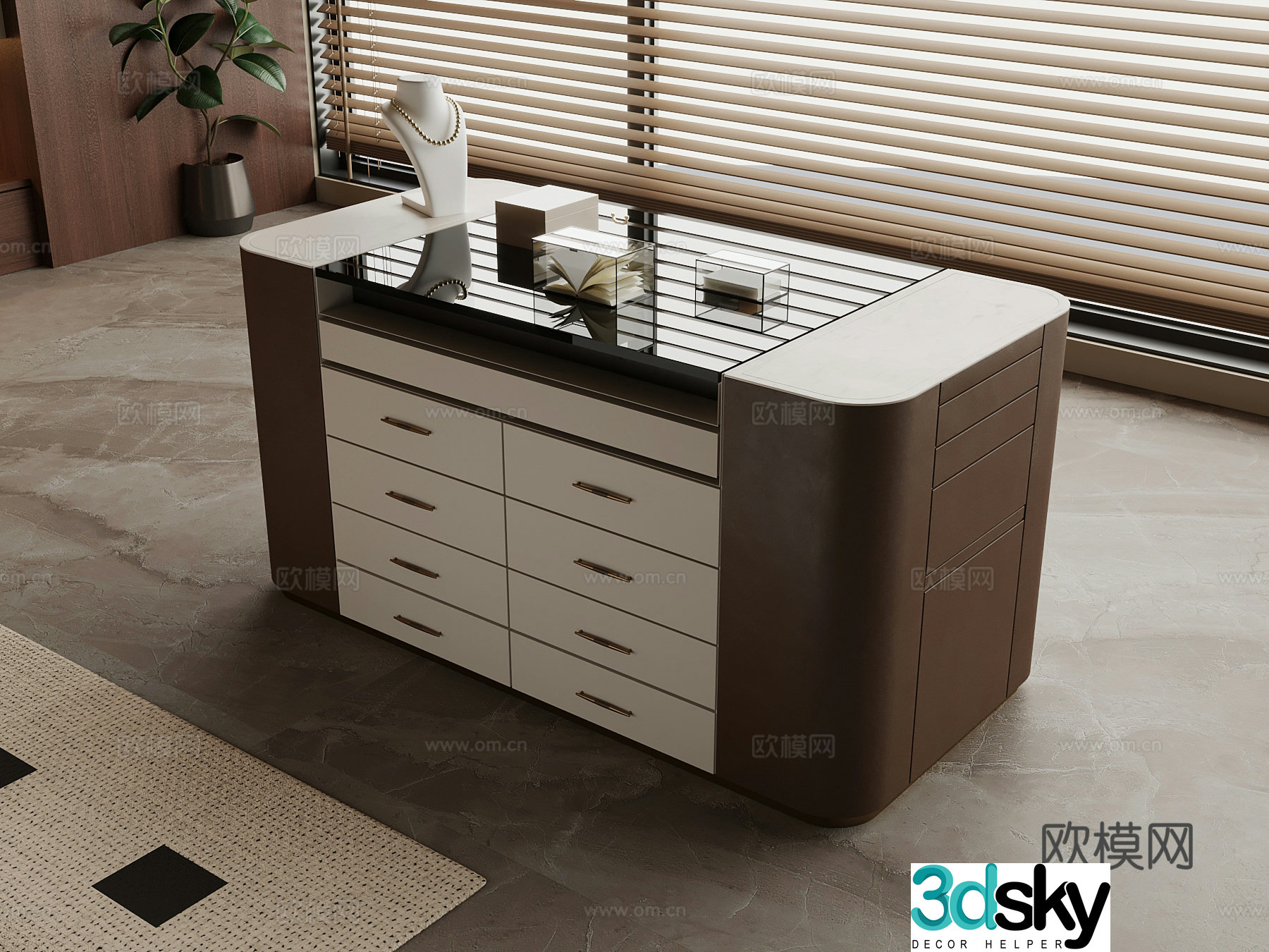Jewelry Cabinet Modern Jewelry Cabinet 3D Model