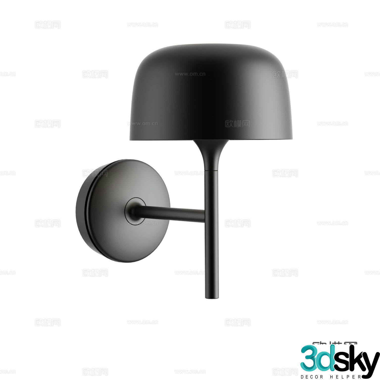 Bover Modern wall lamp Minimalist wall lamp Black wall lamp Metal wall lamp 3d model