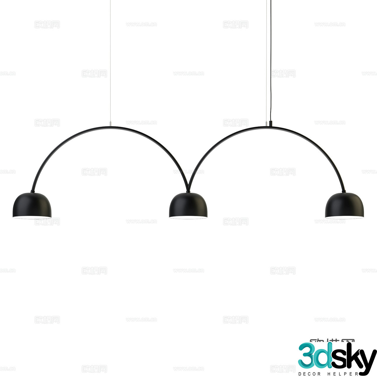 Zero modern chandelier minimalist chandelier multi-head chandelier metal chandelier decorative chandelier 3d model