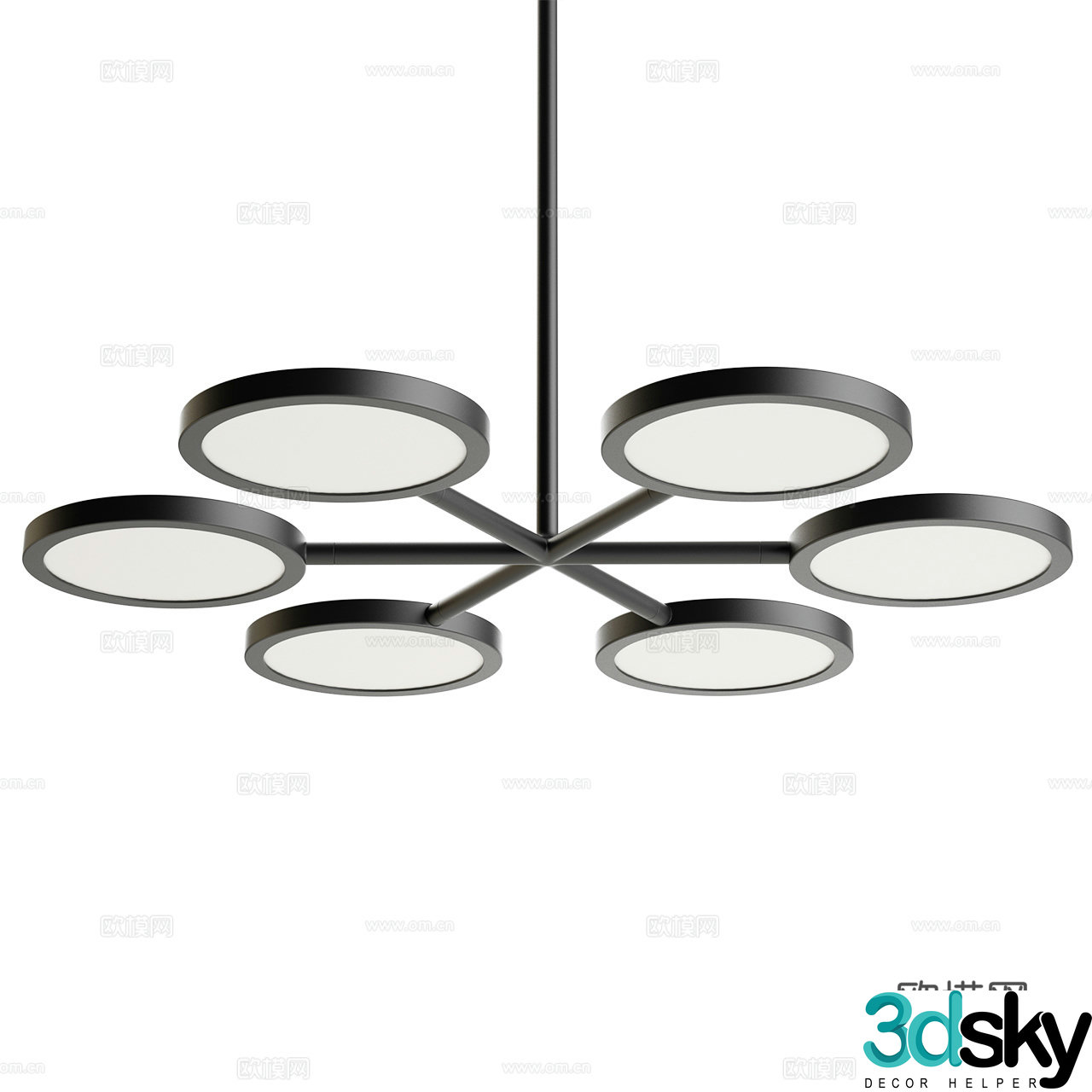 Discus modern chandelier minimalist chandelier decorative chandelier metal chandelier 3d model