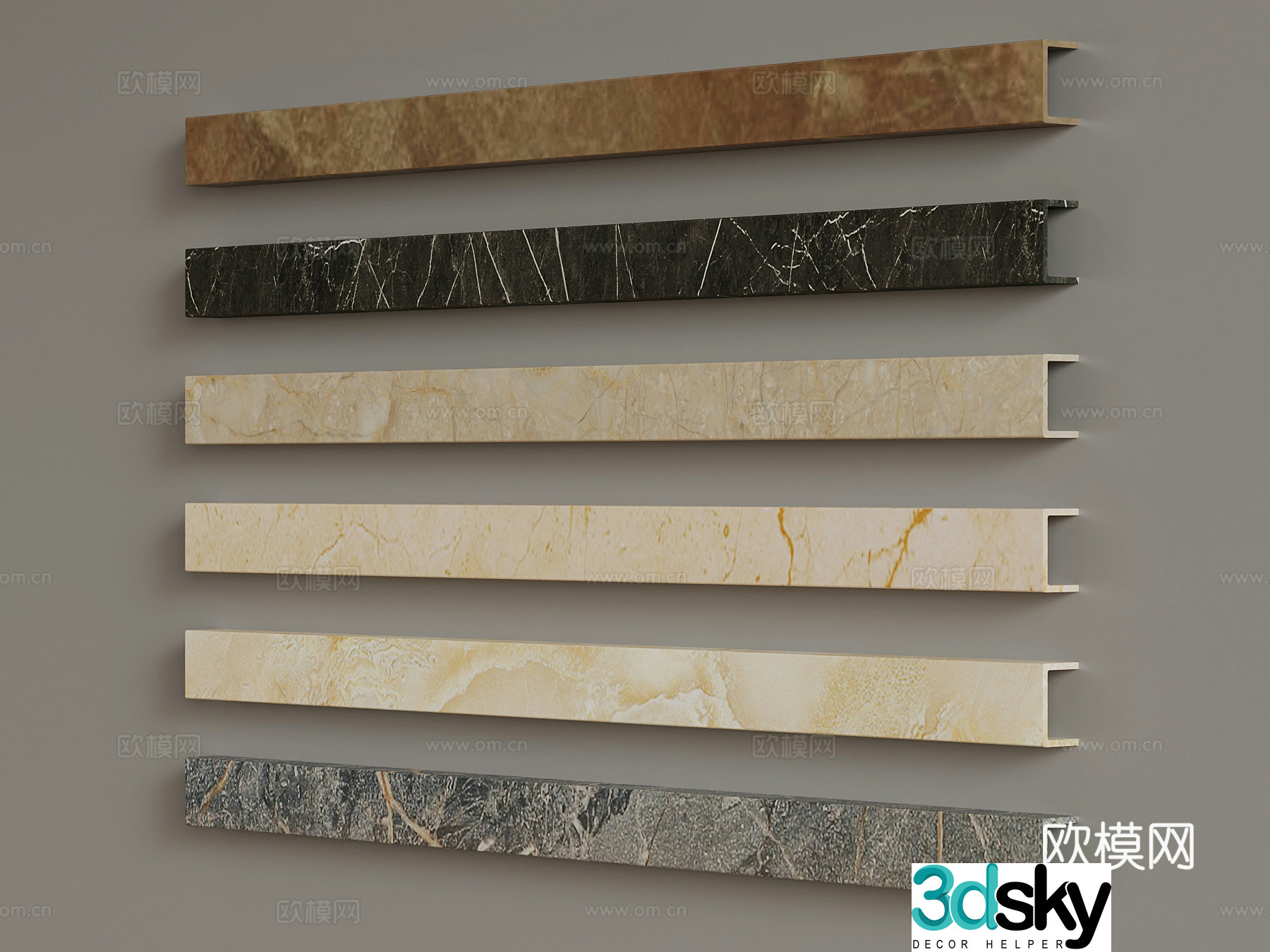 Wallpaper Modern Wallpaper Color Card 3D Model