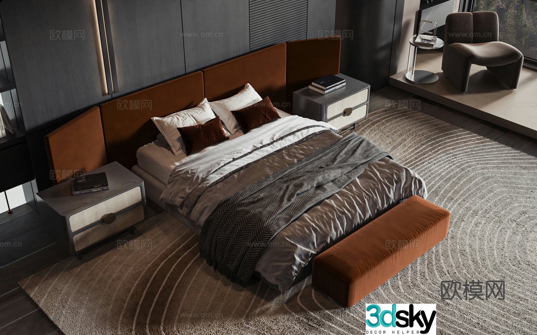 Modern style product bed 3d model