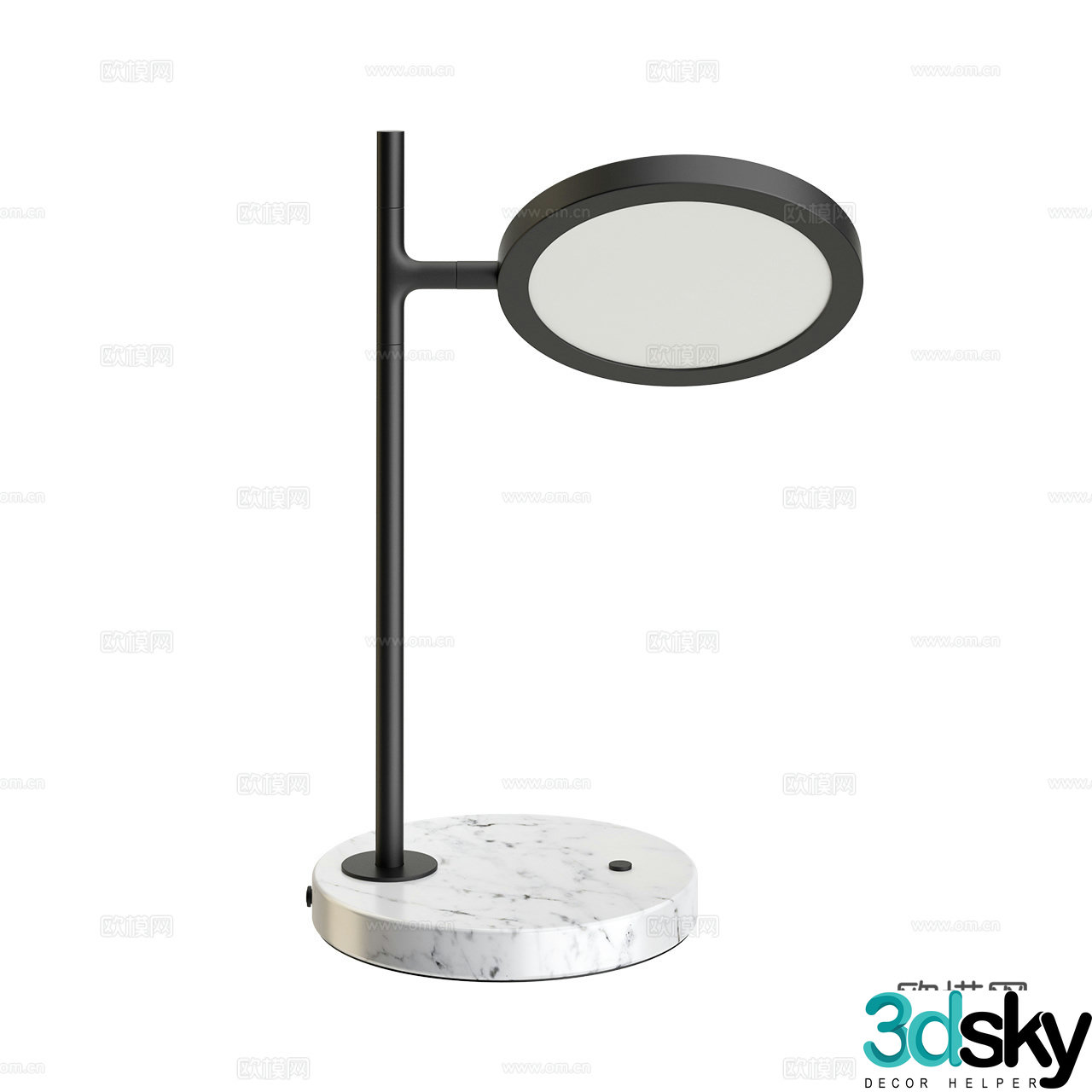 Discus modern desk lamp minimalist desk lamp marble desk lamp Italian desk lamp 3d model