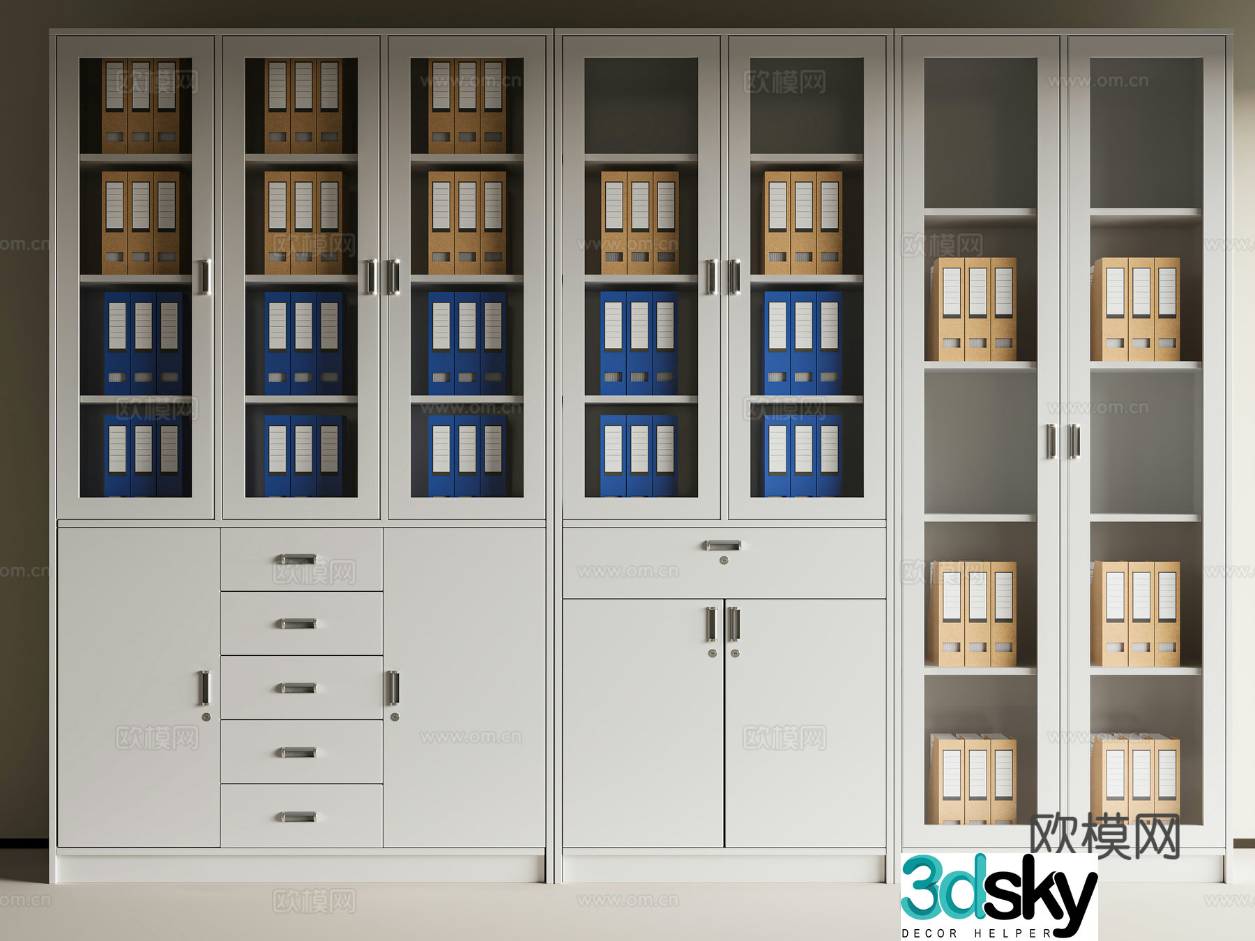Modern file cabinet Office file cabinet Iron cabinet filing cabinet Information cabinet storage cabinet Floor-standing 3D model