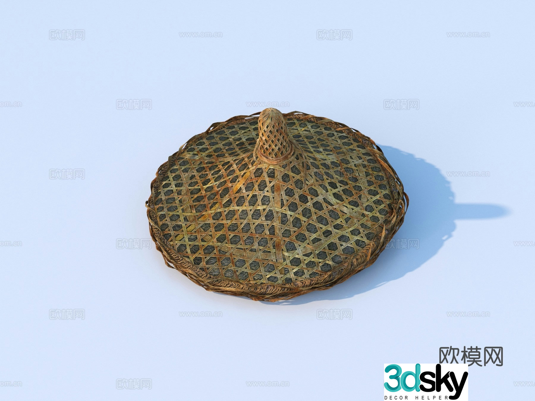 Straw hat hat sun hat straw hat straw hat 3d model