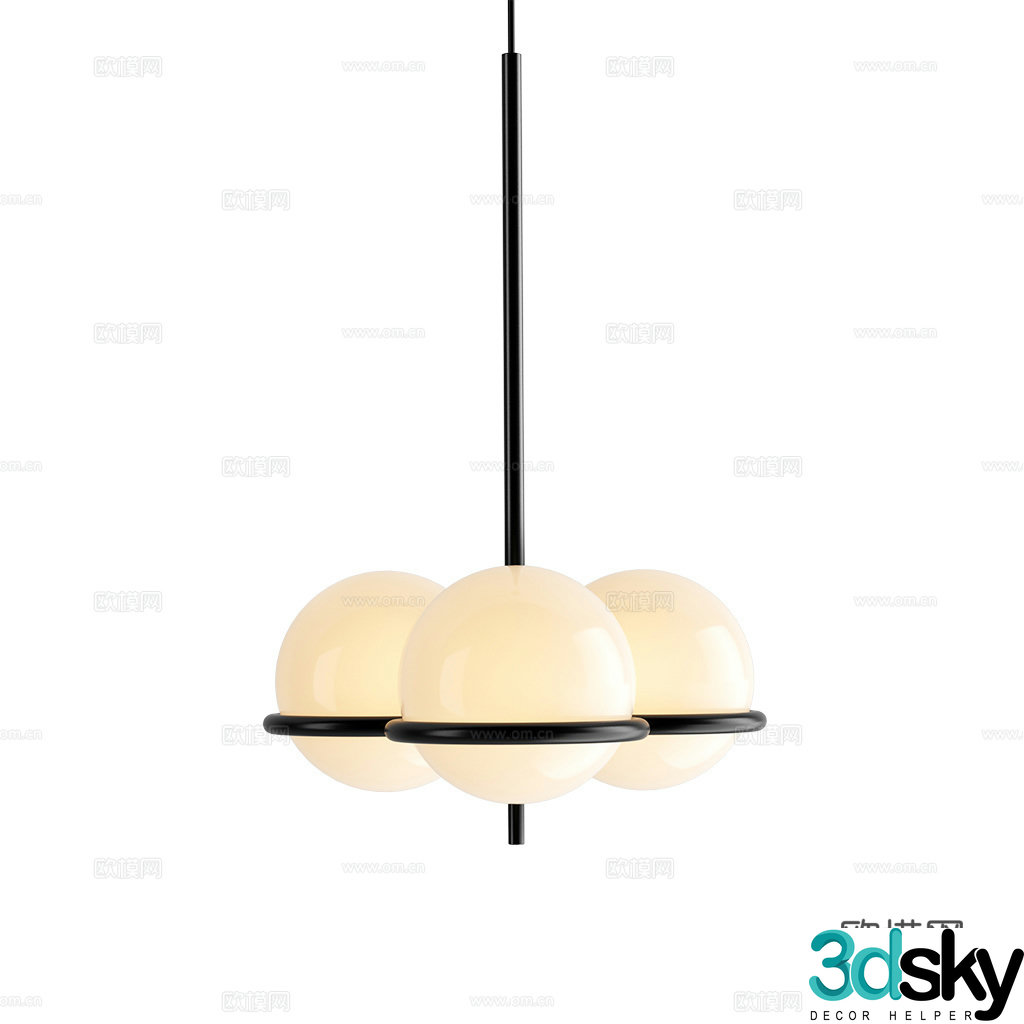 Ferm Living Modern Chandeliers Minimalist Chandeliers Glass Chandeliers 3D Model