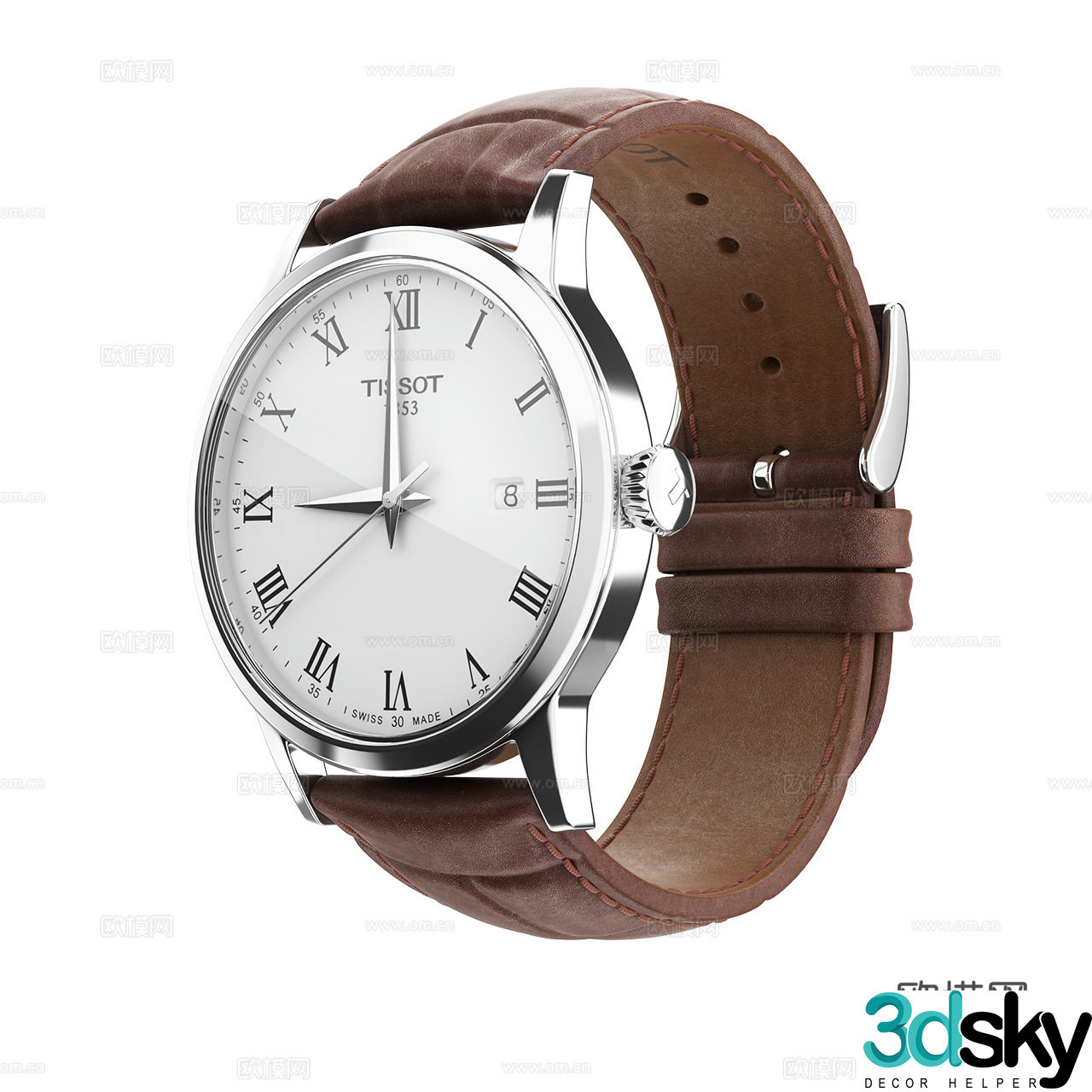 Tissot modern watch metal watch classic watch 3d model