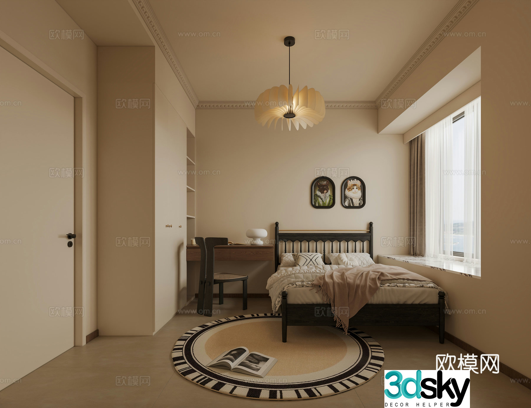 French bedroom 3d model