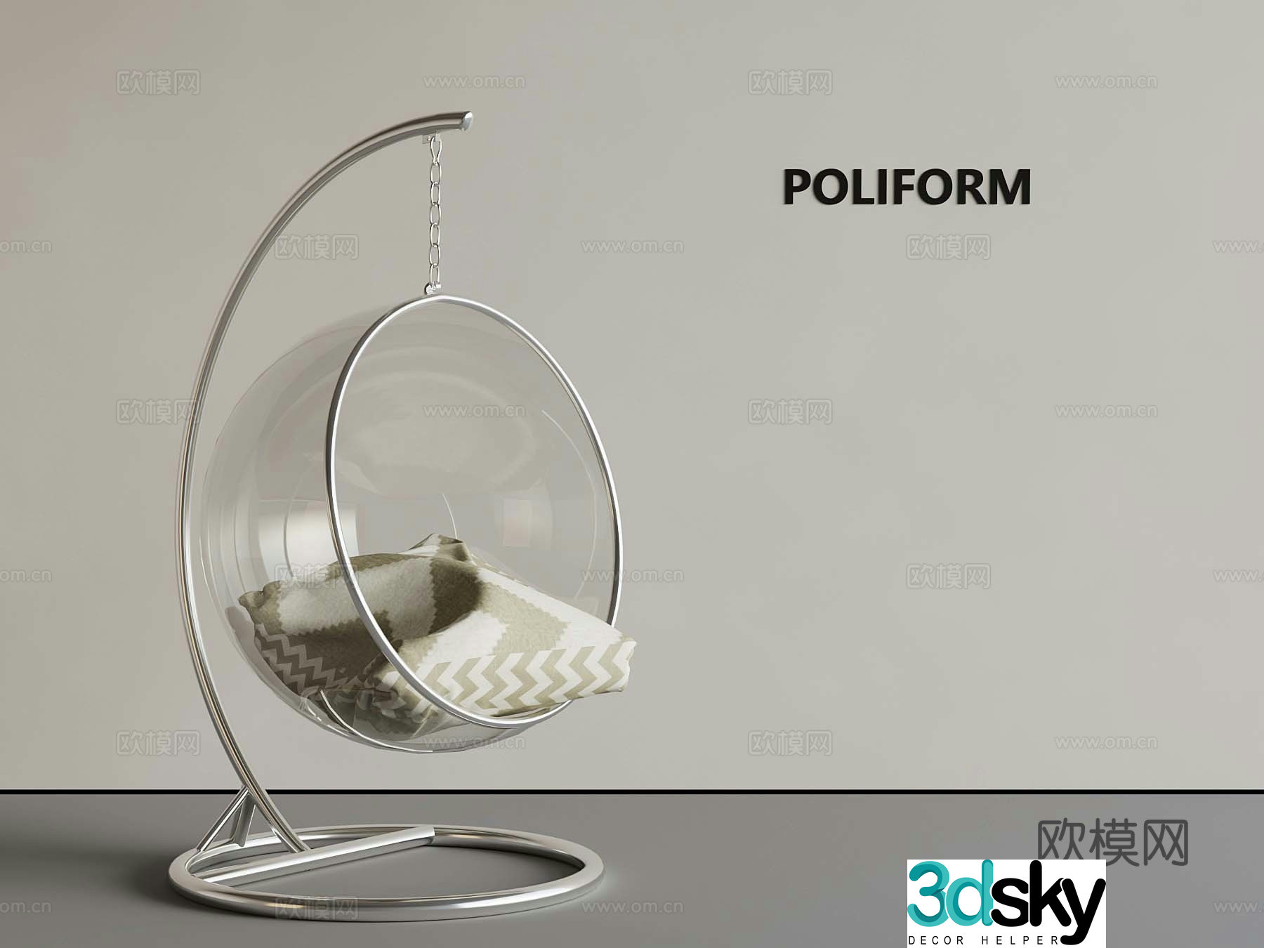 Modern hanging chair 3d model