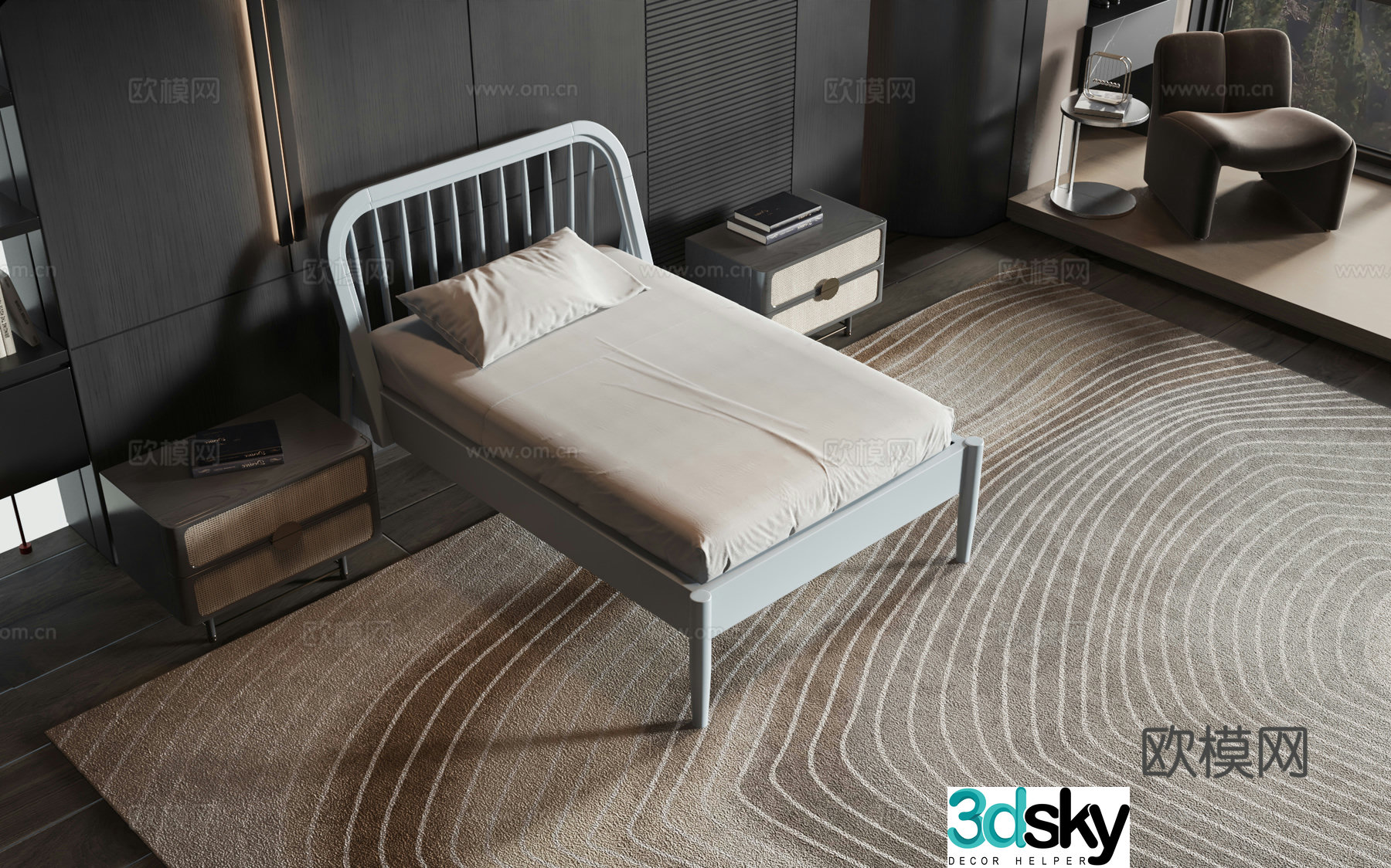 Modern style product bed 3d model