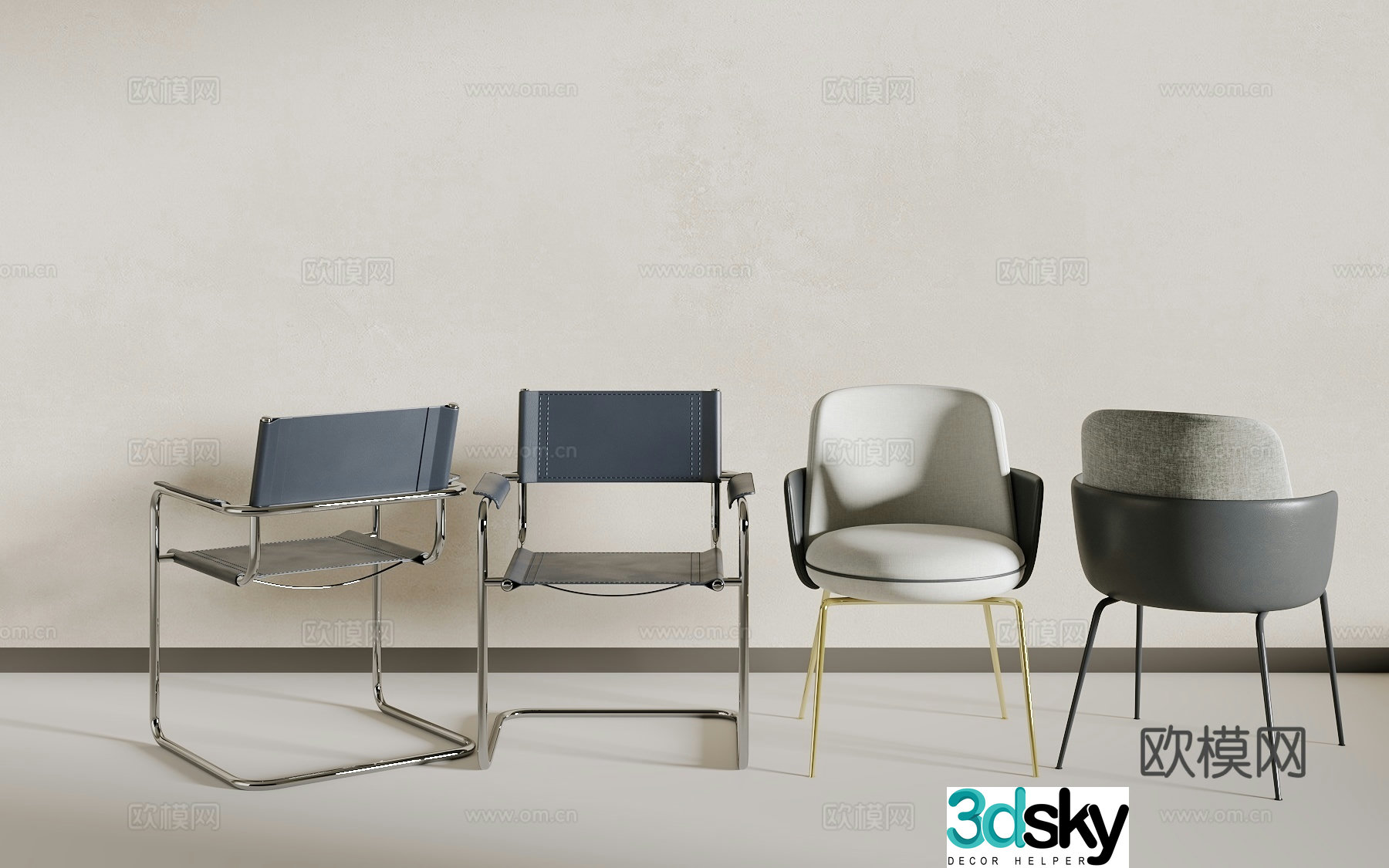 Modern single chair 3d model