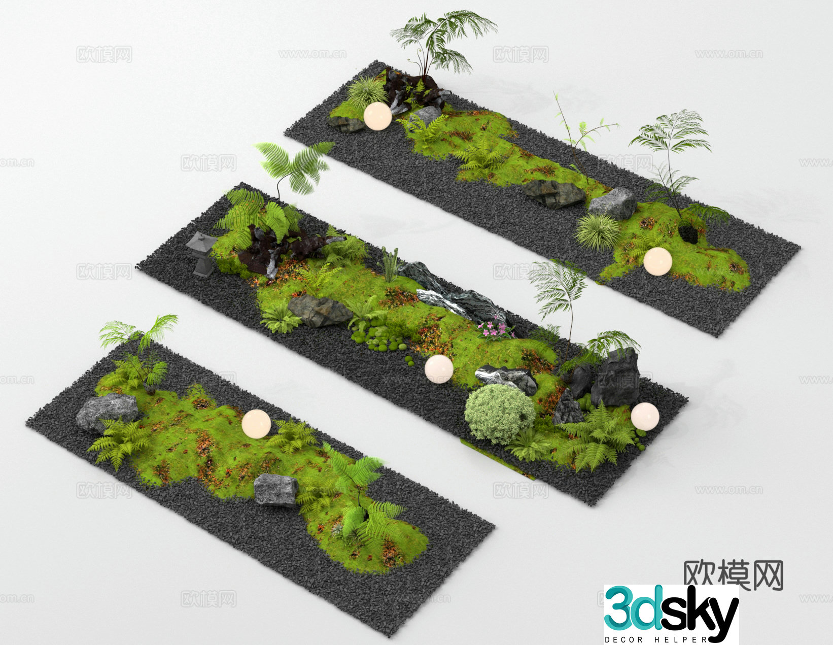 Plant Landscape Sketch Garden Sketch 3D Model