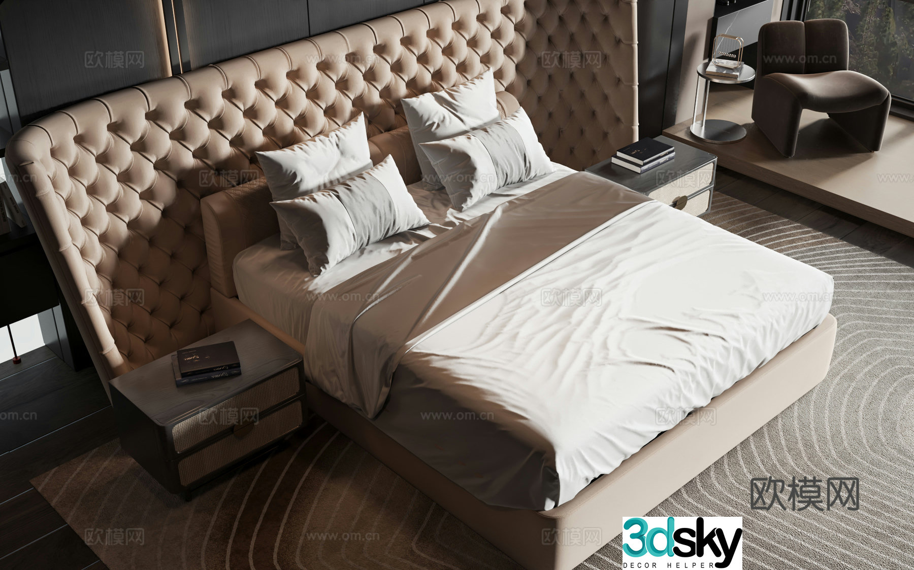 Modern style product bed 3d model