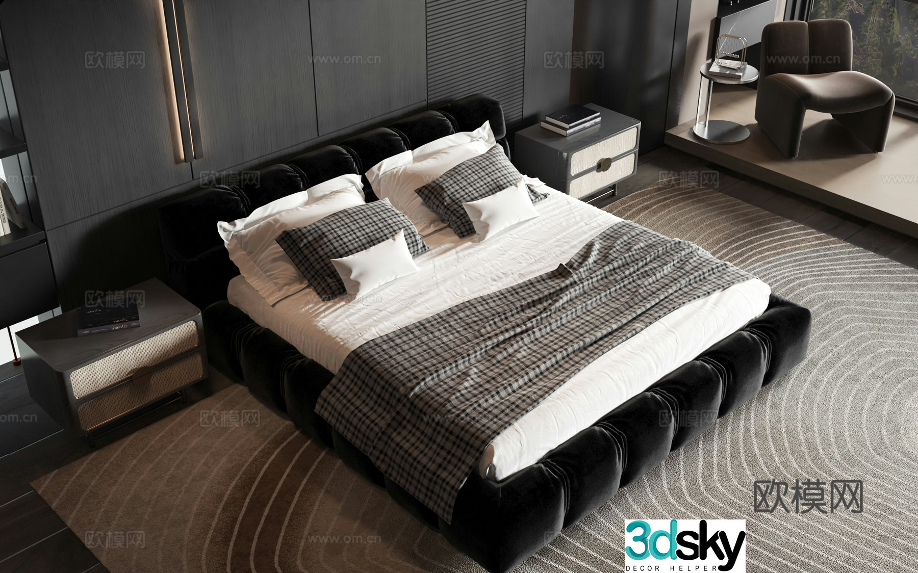 Modern style product bed 3d model