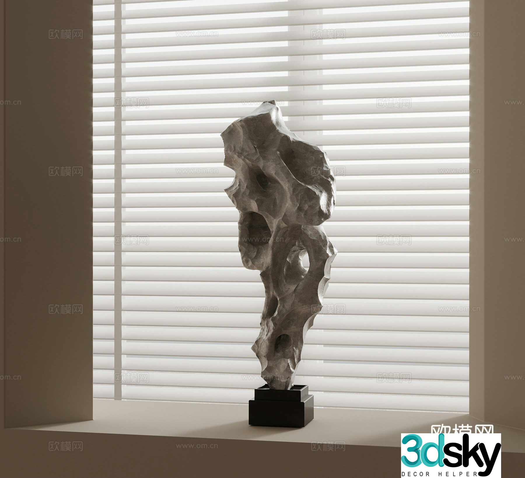 Chinese sculpture stone 3d model