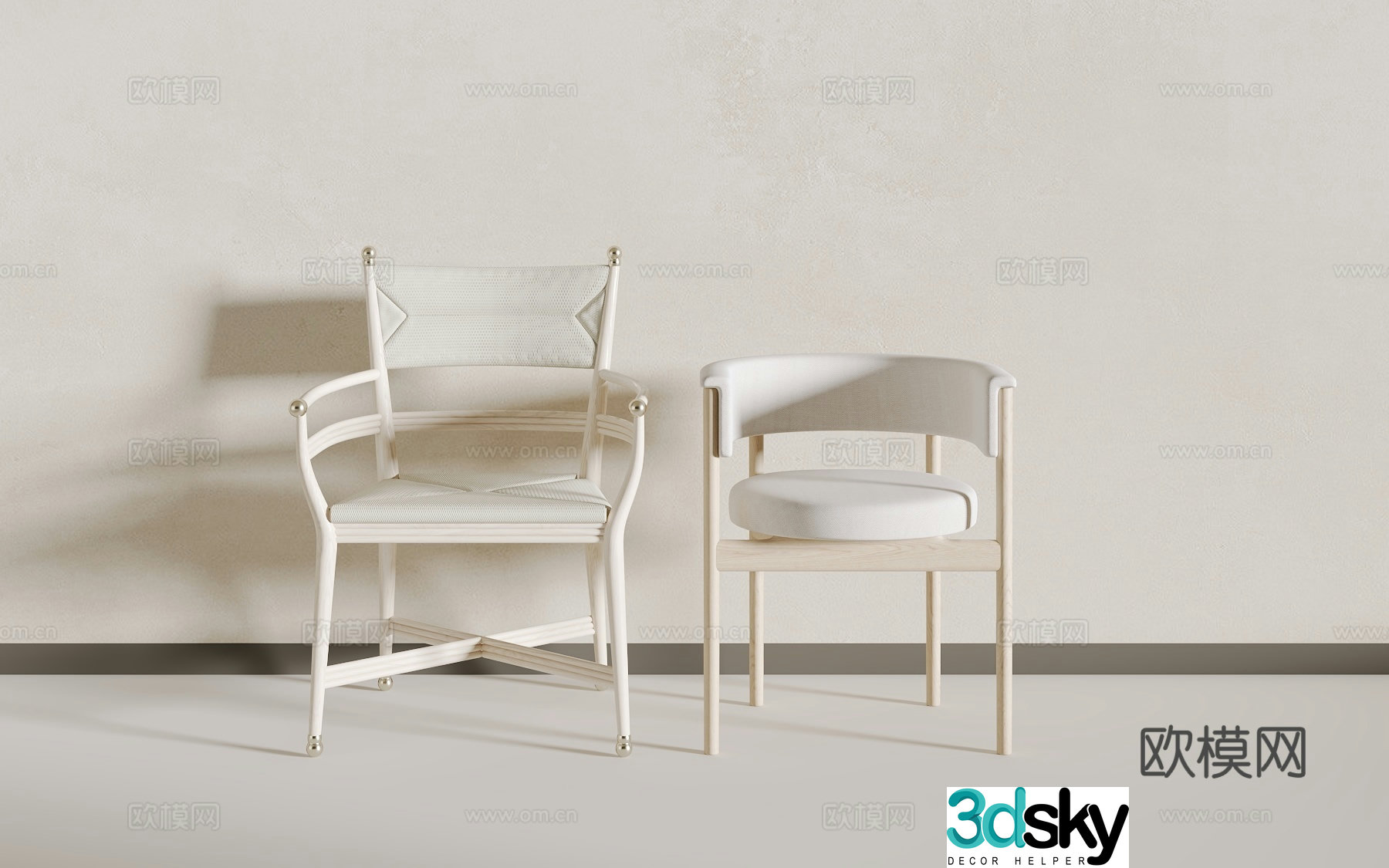 Modern single chair 3d model