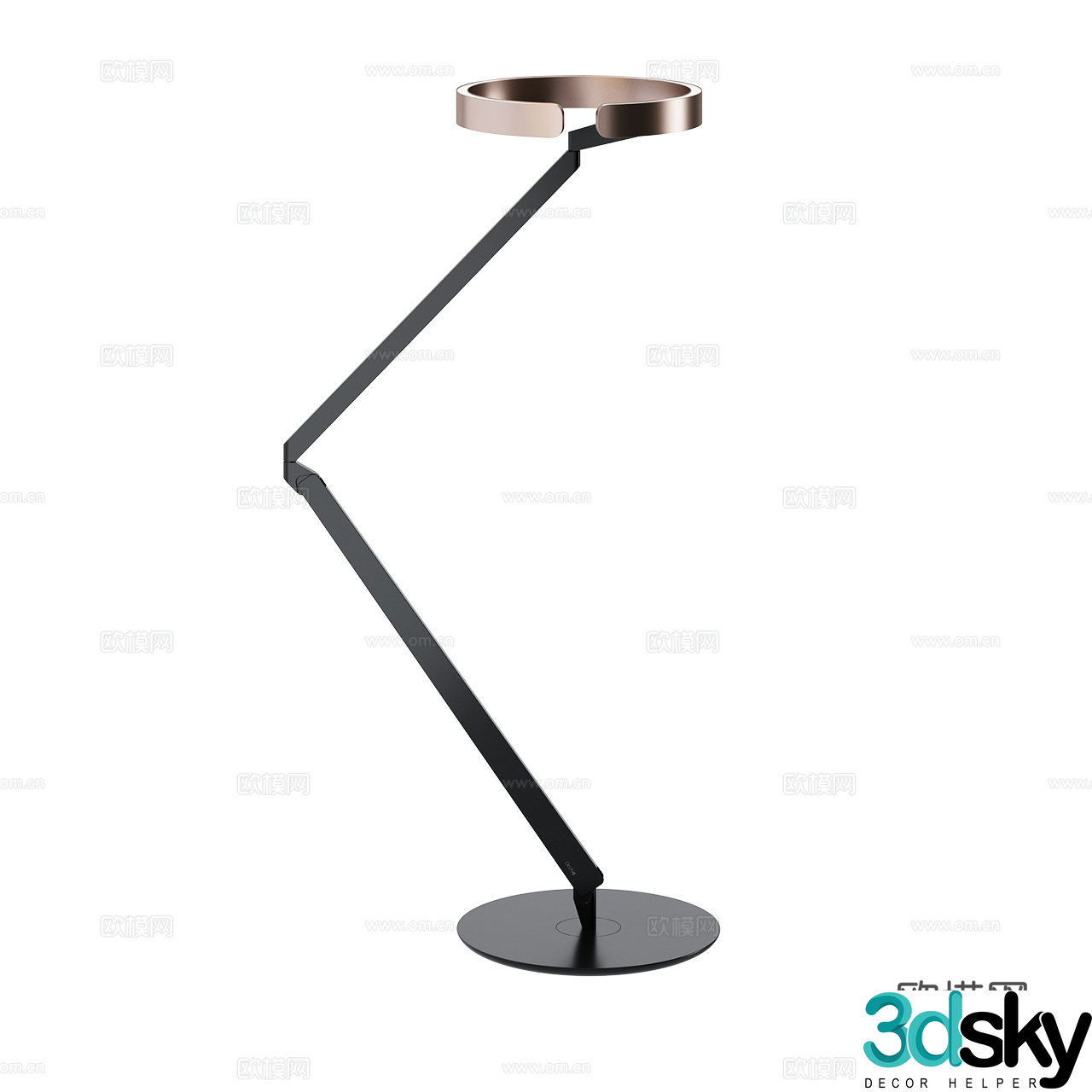 Occhio modern desk lamp minimalist desk lamp metal desk lamp ring desk lamp 3d model