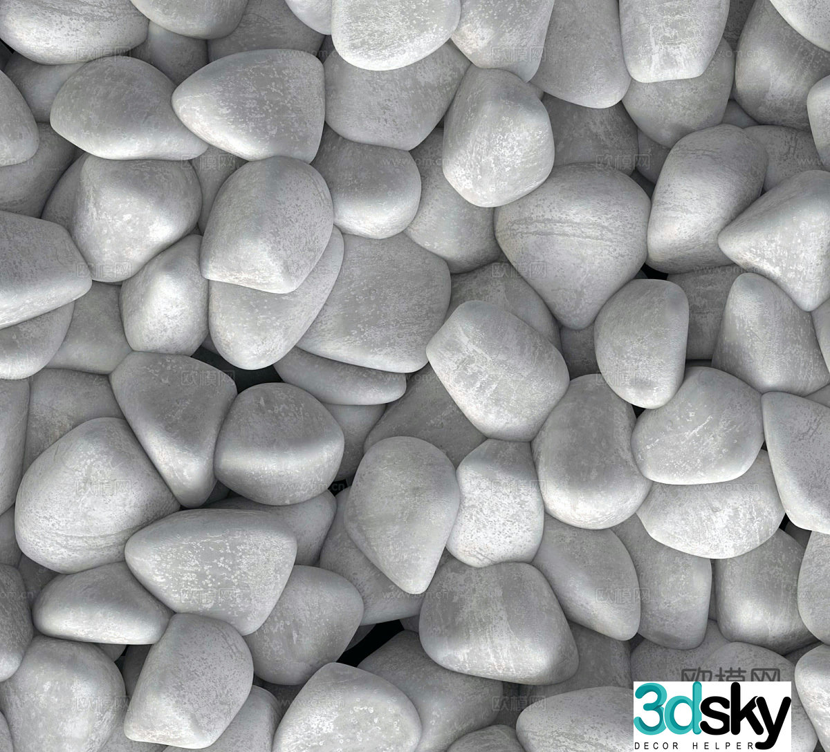 Stone Pebbles Stone Pile 3D Model