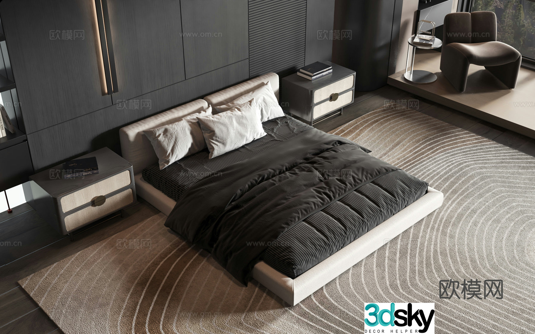 Modern style product bed 3d model