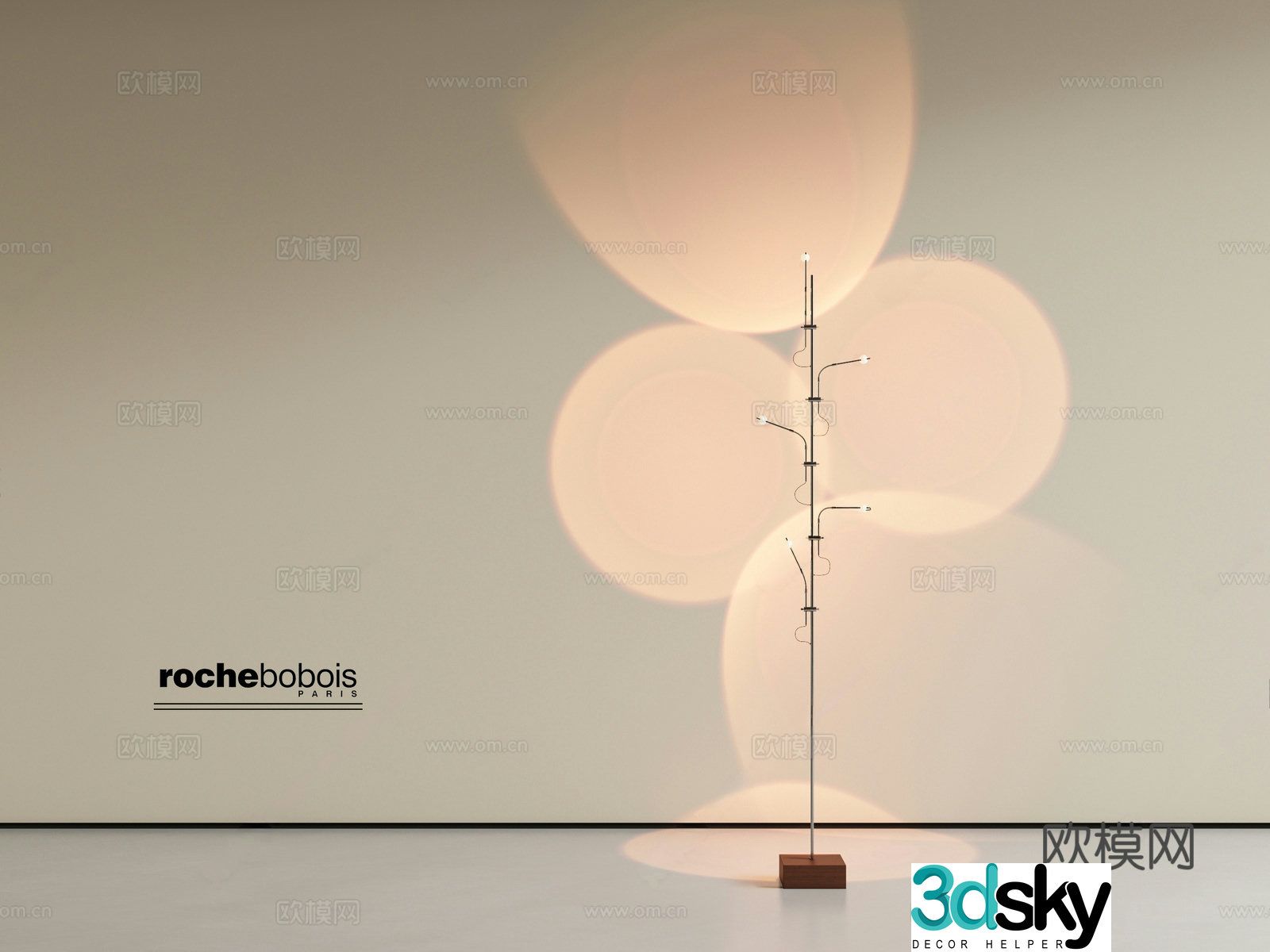 Minimalist floor lamp Sunset lamp Sunless floor lamp Metal floor lamp 3d model