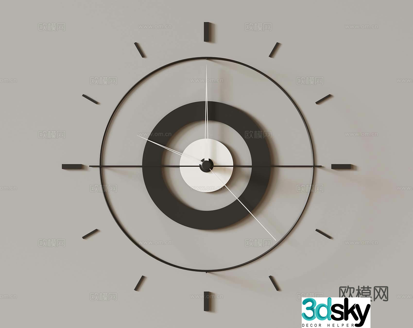 Modern wall clock Creative wall clock 3d model