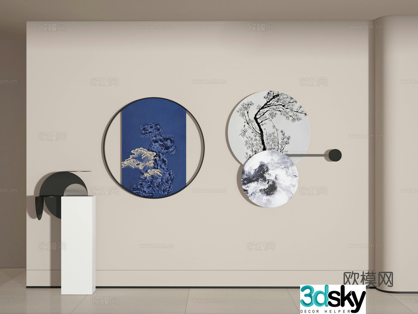 3D wall decoration model