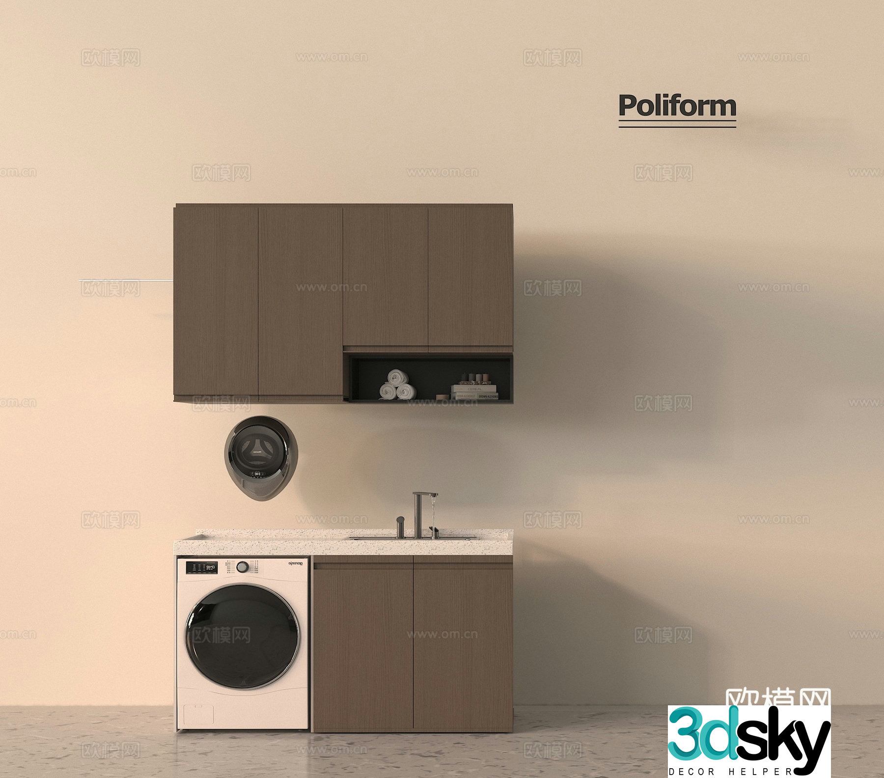 Washing cabinet 3d model