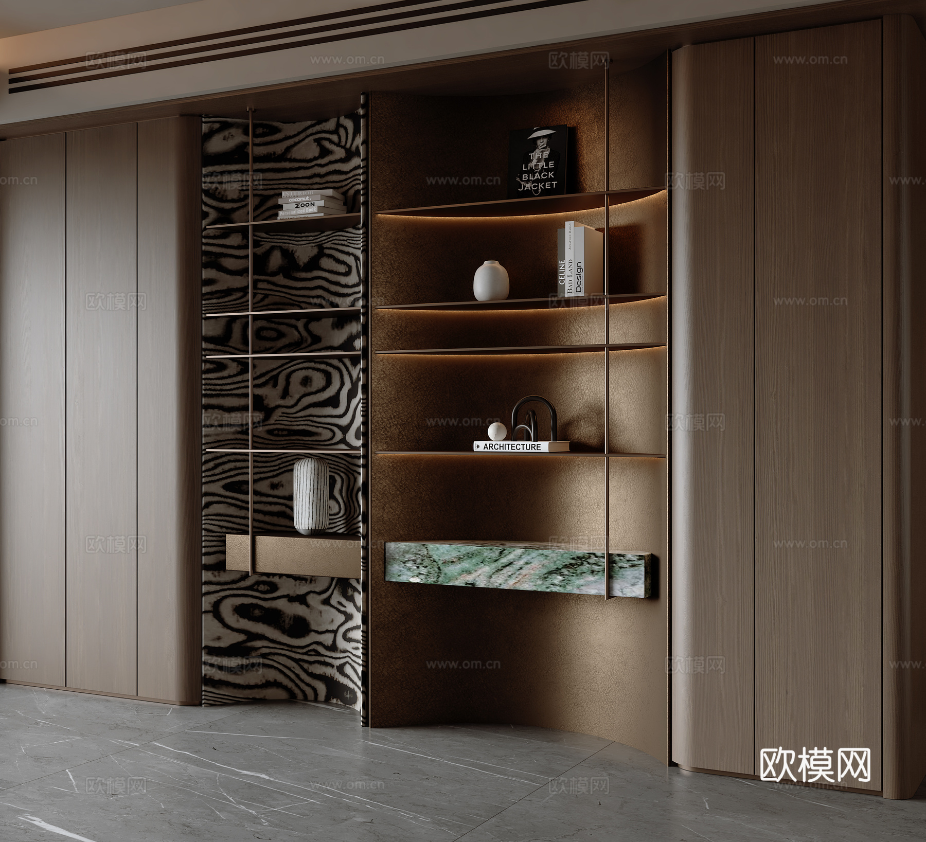 Modern Italian bookcase 3d model