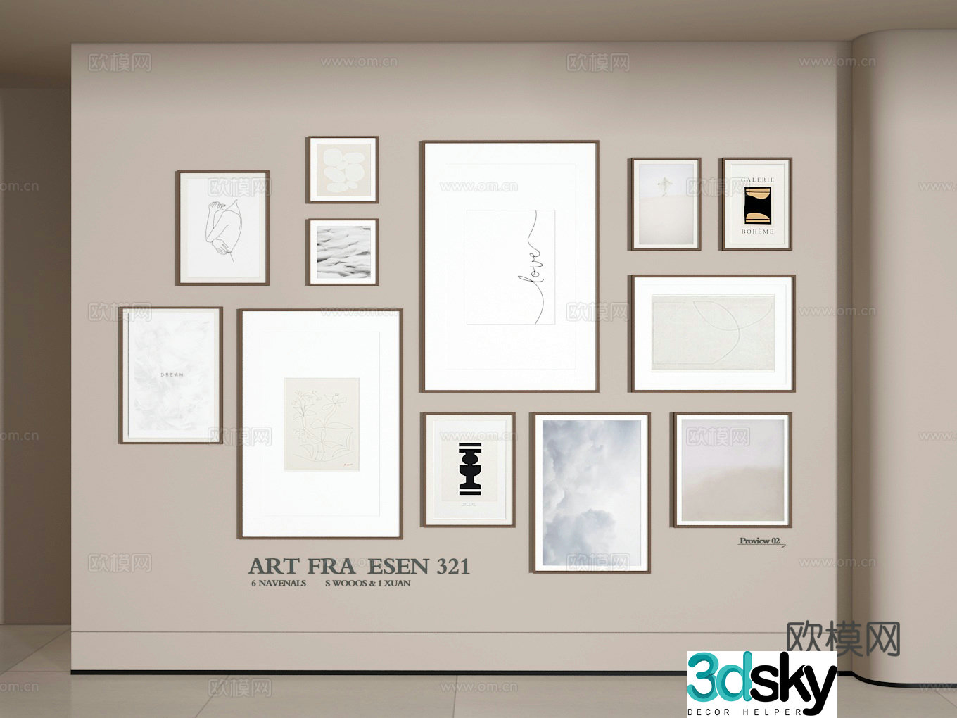 Photo wall 3d model