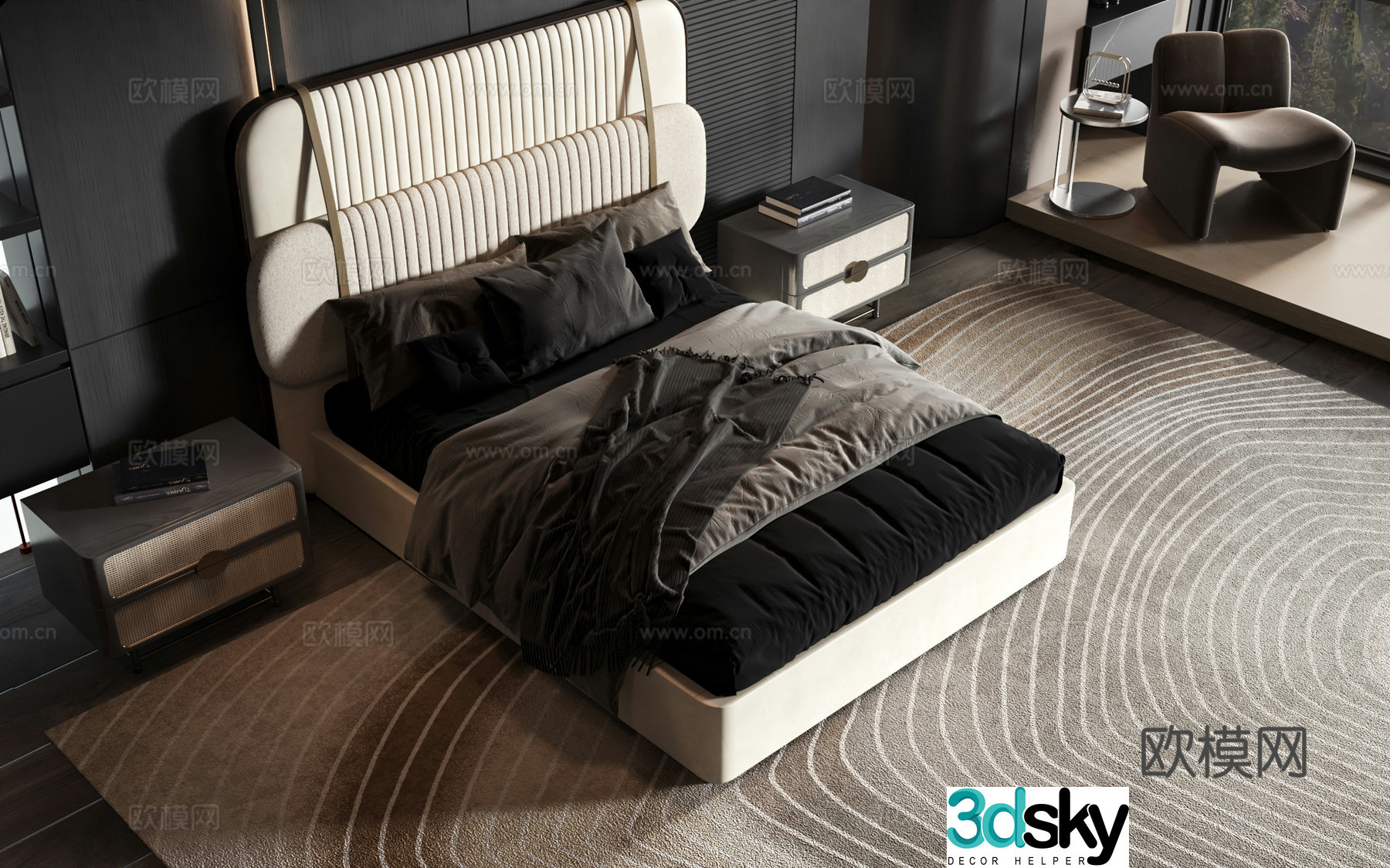 Modern style product bed 3d model