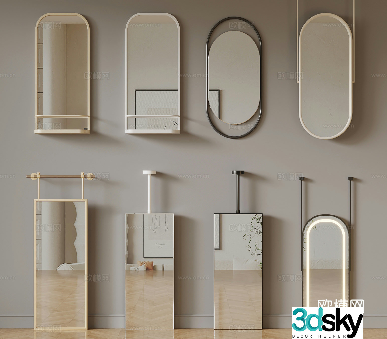 Mirror Modern Mirror 3d Model