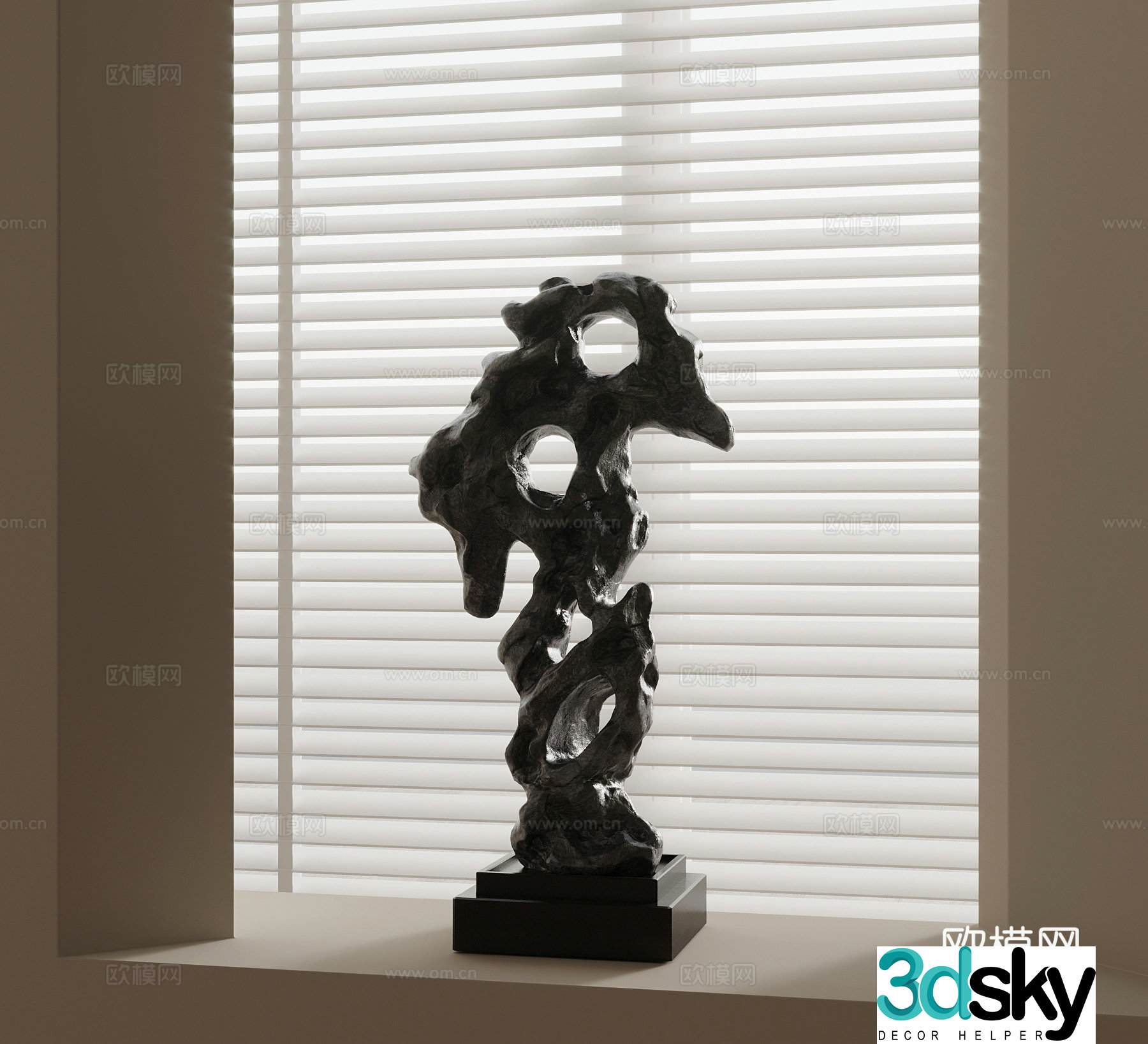 Chinese sculpture stone 3d model